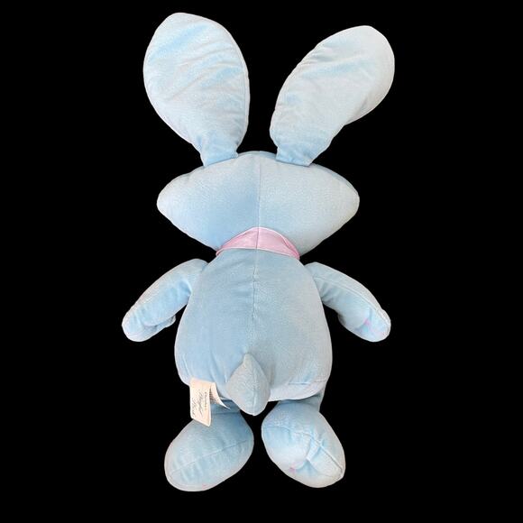 Chrisha Playful Plush Bunny Rabbit Floppy Blue Pink Ears Stuffed Wide Face READ - Picture 4 of 8